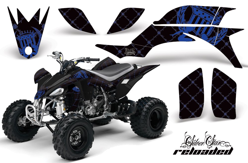 Yamaha YFZ450 04-08 Graphics Reloaded blueBlackBG